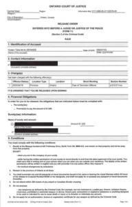 Toronto Man Accused of Threatening Police Held Under Unusual Bail Conditions at North Toronto Mosque This is the court document outlining the bail conditions for a Yemini man who is being held for fear of terrorism and for allegedly threatening Peel cops.