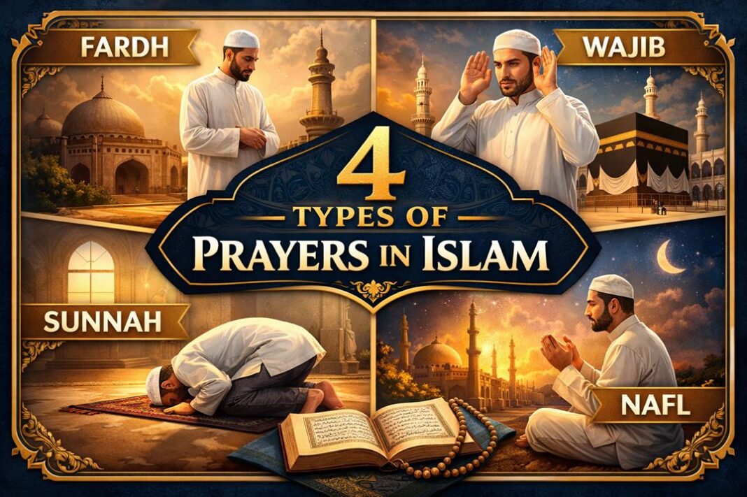 4 Types of Prayers in Islam: Types of Islamic Salah Explained in Detail