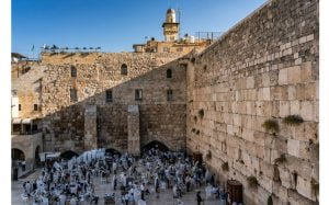 Muslims gather for Friday prayer in the courtyard of al-Aqsa Mosque and the Dome of the Rock in Jerusalem in August 2021. (Salwan Georges/The Washington Post)