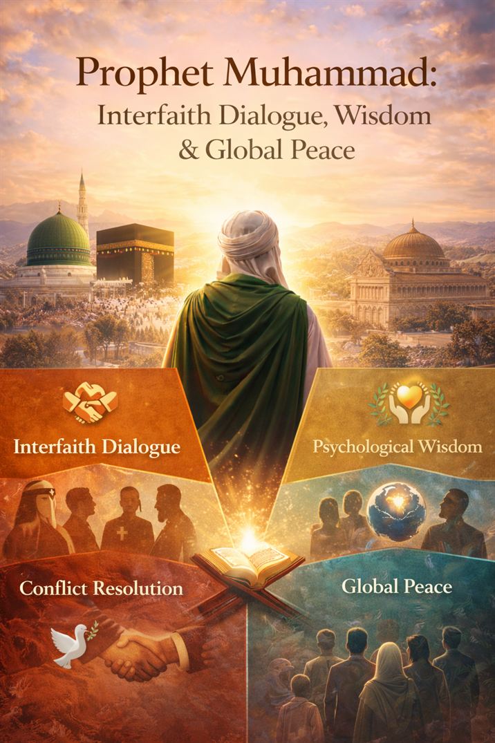 Muhammad and Interfaith Dialogue, Psychological Wisdom, Conflict Resolution, and Global Peace